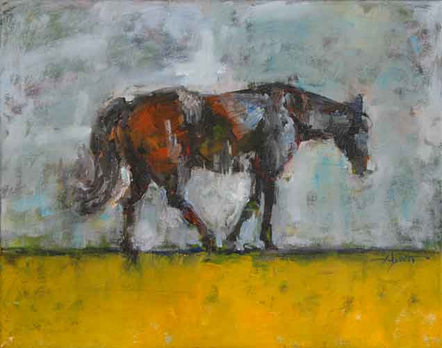 Horse Gesture on Yellow