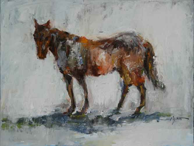 Horse Gesture on Gray