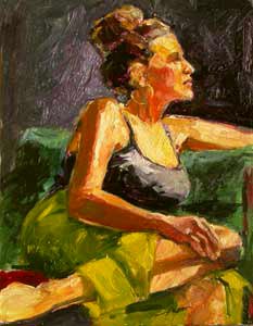 Michelle's Green Skirt