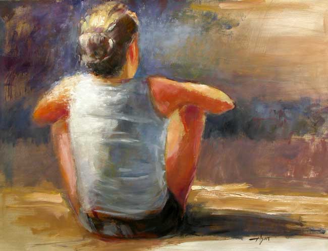 Rachel Waiting, Oil on Canvas, 27