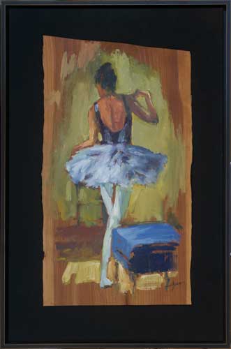 Ballerina on Wood