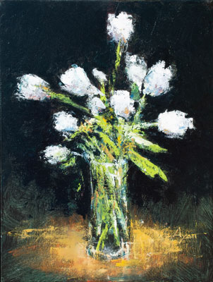 Eleven White Tulips