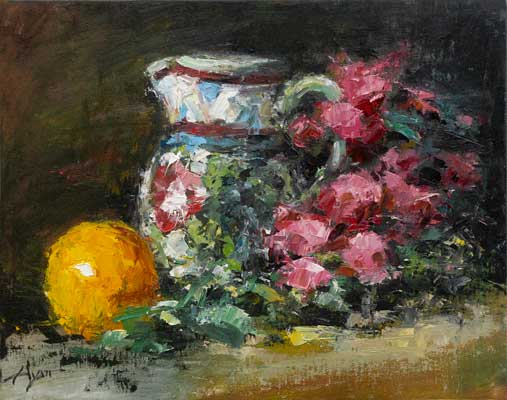 Pitcher, Petals and Orange