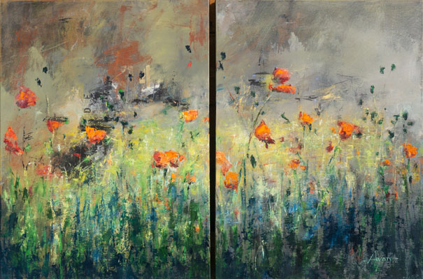 Poppies 34 (Diptych)