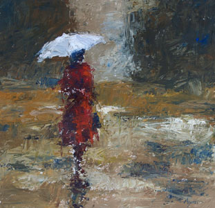 Rainy Street, Red Coat