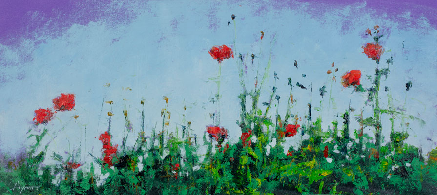 Splendor in the Grass with Poppies